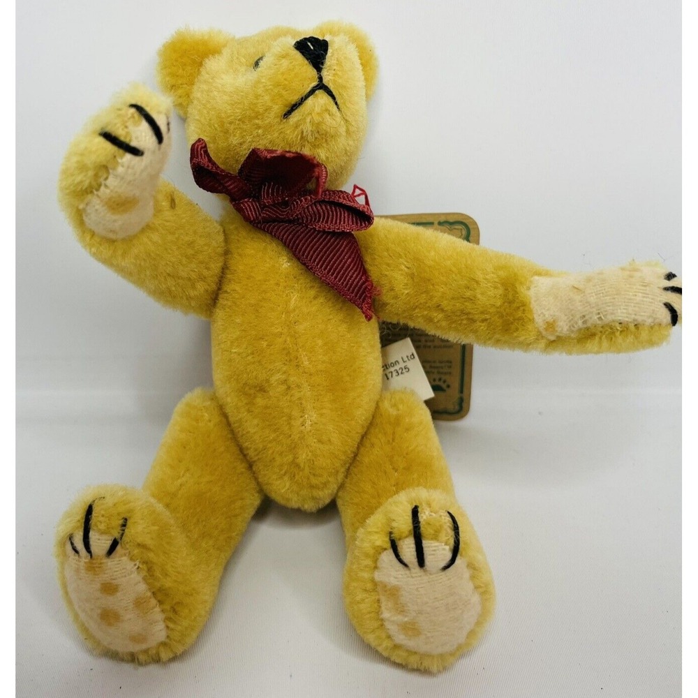 Boyds Bear Otto Golden Teddy Award 1990 Archive 100% Wool Jointed